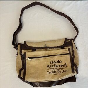 Vintage Cabela's Arcticreel Creel Bag w/ Tackle Pocket Self Cooling USA Fishing
